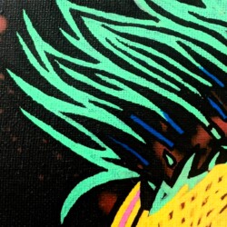 Closeup of Mohawk detail Closeup of Mohawk detail